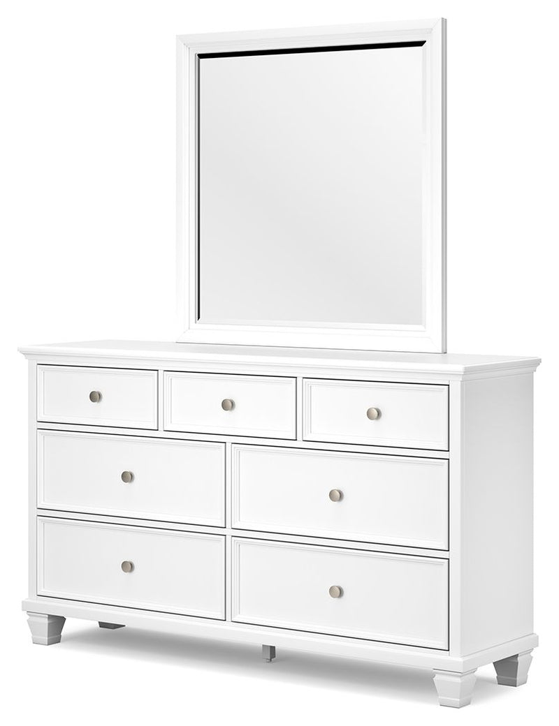 Fortman - Dresser And Mirror - White - R&R Furniture Gallery (Fountain Valley, CA)