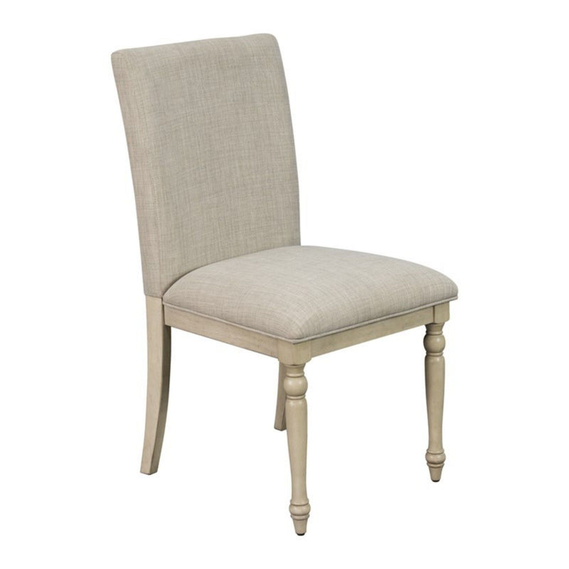 Fiona - Upholstered Dining Chair With Turned Legs (Set of 2) - Light Gray - R&R Furniture Gallery (Fountain Valley, CA)