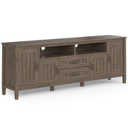 Lev - Handcrafted TV Media Stand - Smoky Brown - R&R Furniture Gallery (Fountain Valley, CA)