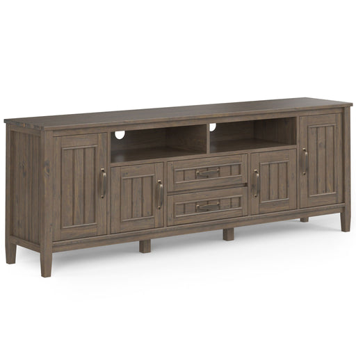 Lev - Handcrafted TV Media Stand - Smoky Brown - R&R Furniture Gallery (Fountain Valley, CA)