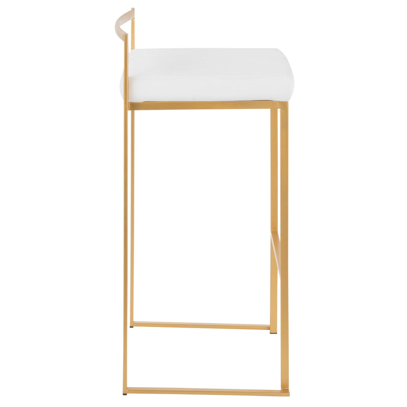 Lumi Source Fuji contemporary glam barstool with quality construction, featuring a sleek design and modern style.
