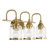 3 Lights Brush Vanity Light - Clear / Gold - R&R Furniture Gallery (Fountain Valley, CA)