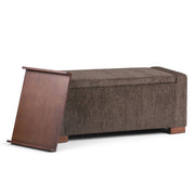 Bretton - Lift Top Storage Ottoman - Deep Umber Brown - R&R Furniture Gallery (Fountain Valley, CA)