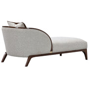 Houston - Chaise - Pebble / Walnut - R&R Furniture Gallery (Fountain Valley, CA)