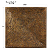 Antiqued bronze Blaise wall art by Uttermost, decorative wall decor with intricate design for elegant home styling.