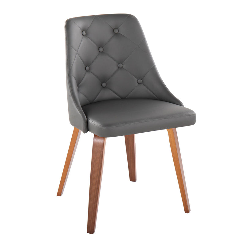 Set of two Lumi Source Marche contemporary dining chairs with sleek design and cushioned seats for modern dining rooms.