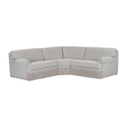 Yvette - 3-Piece Performance Boucle L-Sectional - Warm Gray - R&R Furniture Gallery (Fountain Valley, CA)
