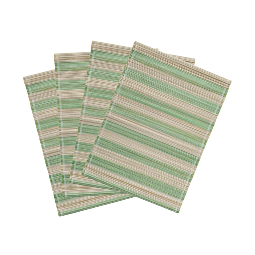 Set of four bamboo placemats from TOV Furniture featuring natural woven texture for dining table decor.