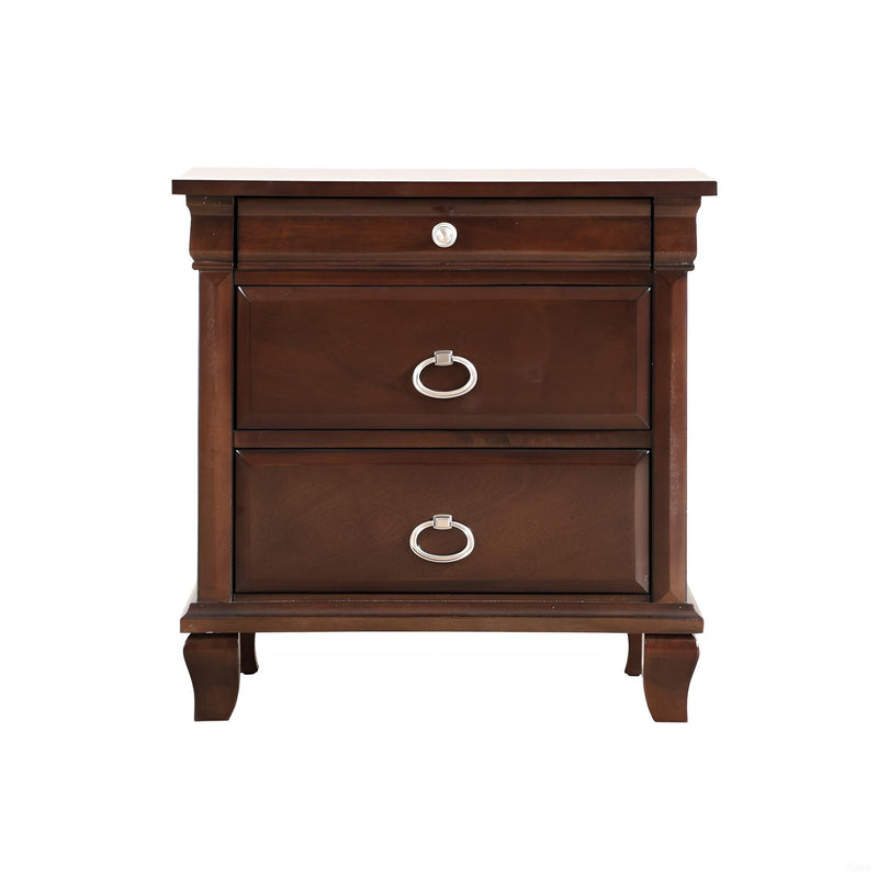 Glory Furniture Triton accent nightstand in cappuccino finish with a modern design and single drawer.