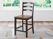 Wildenauer - Barstool (Set of 2) - Brown / Black - R&R Furniture Gallery (Fountain Valley, CA)