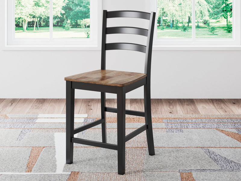Wildenauer - Barstool (Set of 2) - Brown / Black - R&R Furniture Gallery (Fountain Valley, CA)