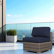 Wide Armless Outdoor Chairs With Cushions (Set of 2) - R&R Furniture Gallery (Fountain Valley, CA)