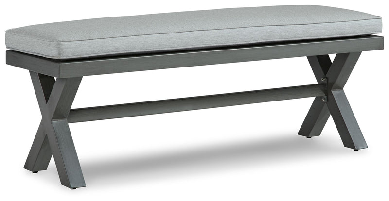 Elite Park - Bench With Cushion - Gray - R&R Furniture Gallery (Fountain Valley, CA)