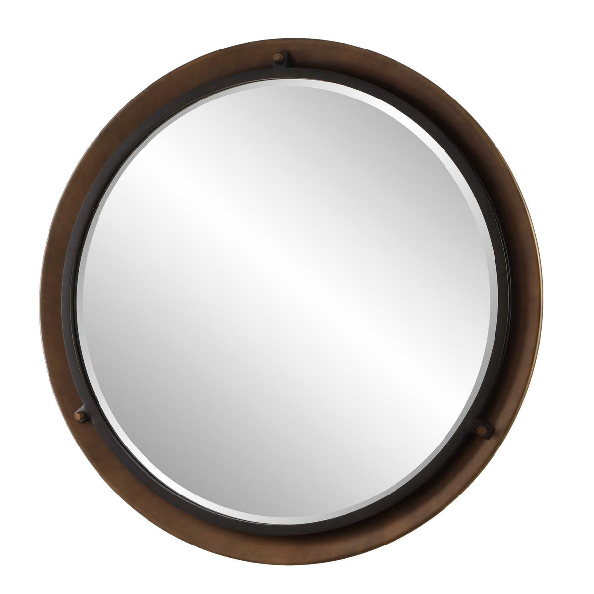 Porthole - Round Mirror - Bronze