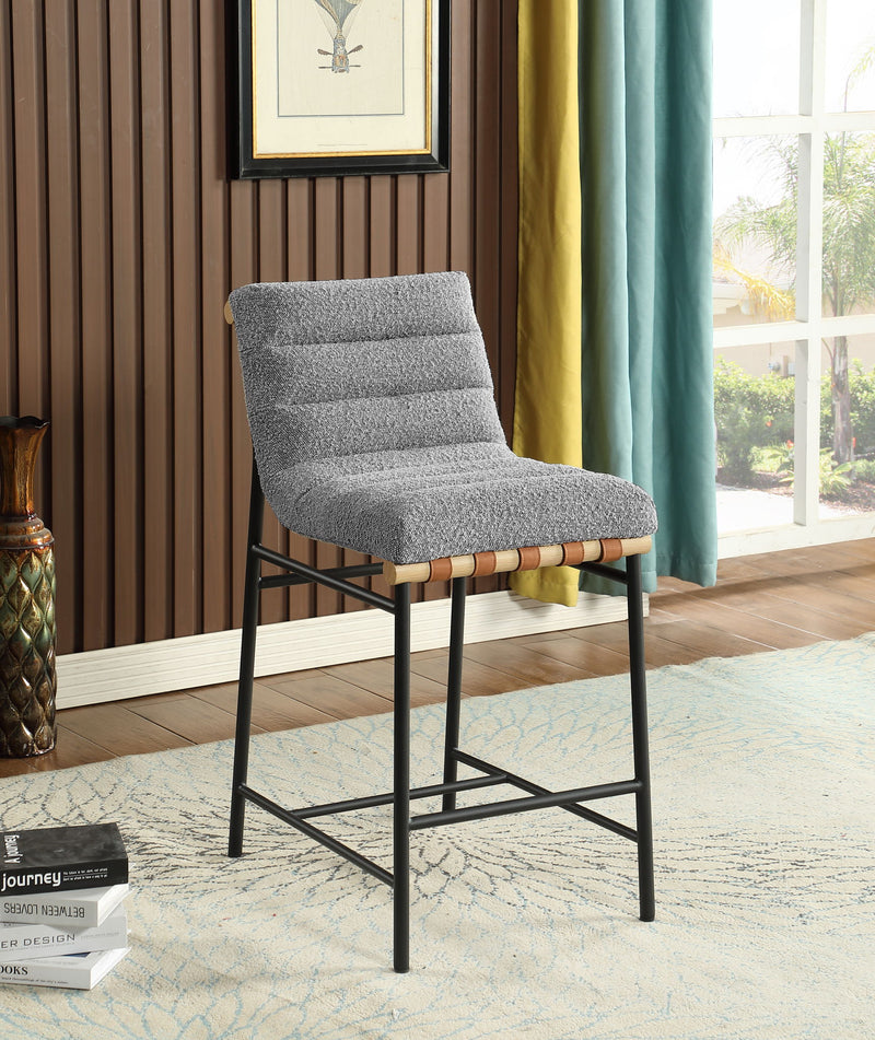 Lahni - 17" Boucle Fabric Counter Height Chair - R&R Furniture Gallery (Fountain Valley, CA)