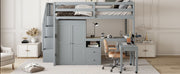 Loft Bed With Stairs, Bookshelf, Drawers, Desk & Wardrobe, Space Saving Multifunctional Furniture - R&R Furniture Gallery (Fountain Valley, CA)