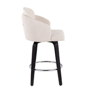 Set of two Lumi Source Dahlia contemporary counter stools with round footrests, featuring modern design and sleek seating.