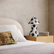 Lerici - Papier Mache Table Lamp - Black And White - R&R Furniture Gallery (Fountain Valley, CA)