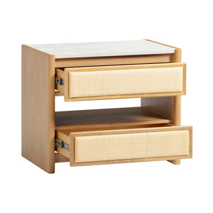 Paige - 2-Drawer Nightstand - Natural Oak - R&R Furniture Gallery (Fountain Valley, CA)