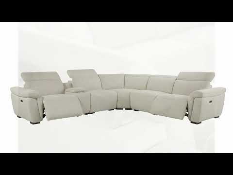 Dayana - Power Motion Sectional Sofa - Beige Boucle - R&R Furniture Gallery (Fountain Valley, CA)