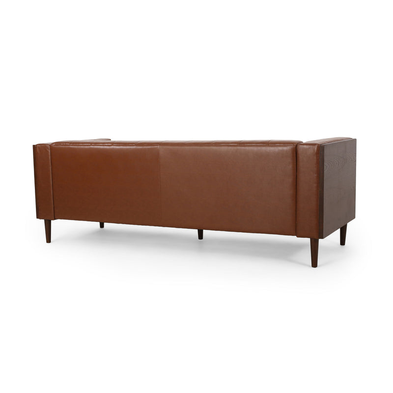Contemporary Noble House 3-seater stationary sofa with tufted upholstery and modern design in a living room setting.
