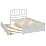 Platform Bed Wood Bed Frame With Trundle - R&R Furniture Gallery (Fountain Valley, CA)