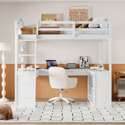 Loft Bed With Drawers, Cabinet, Shelves With Desk - R&R Furniture Gallery (Fountain Valley, CA)