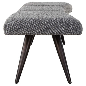 Bowtie - Charcoal Fabric Bench
