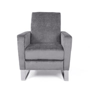 Bolt - Upholstered Recliner Chair With Stainless Steel Base - Gray / Chrome - R&R Furniture Gallery (Fountain Valley, CA)