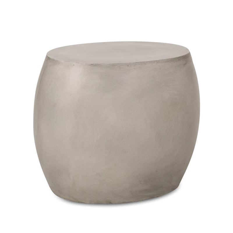 Outdoor oval-shaped side table by Noble House featuring a durable design, perfect for patio or garden seating areas.