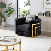 Soledad - Chair Upholstered With Hued Accents - Black - R&R Furniture Gallery (Fountain Valley, CA)