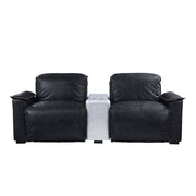 Misezon - Power Motion Recliner - Black Top Grain Leather & Aluminum - R&R Furniture Gallery (Fountain Valley, CA)