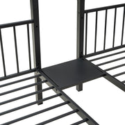 Full Over Twin-Twin Triple Bunk Bed With Drawers And Staircase - Black - R&R Furniture Gallery (Fountain Valley, CA)