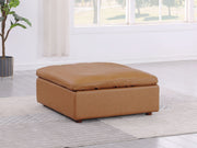 1100 - Ottoman (Top-Grain Italian Leather) - R&R Furniture Gallery (Fountain Valley, CA)