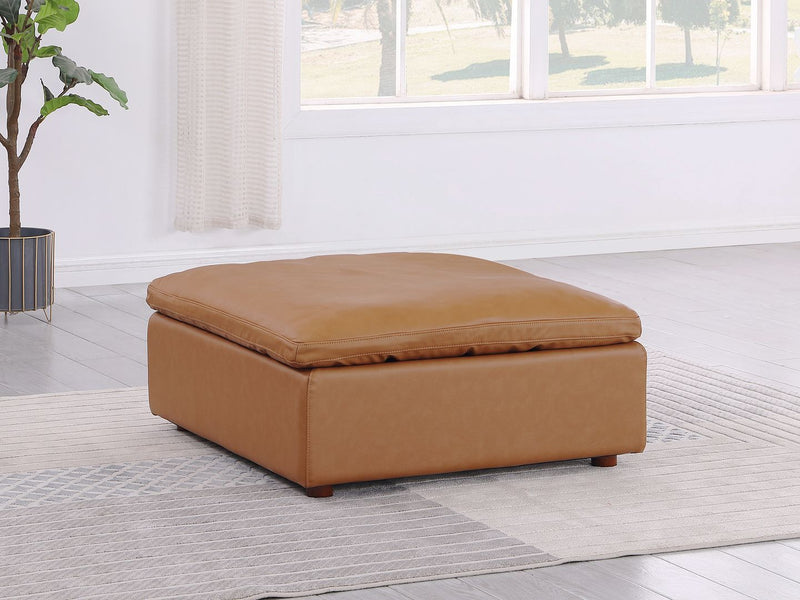 1100 - Ottoman (Top-Grain Italian Leather) - R&R Furniture Gallery (Fountain Valley, CA)