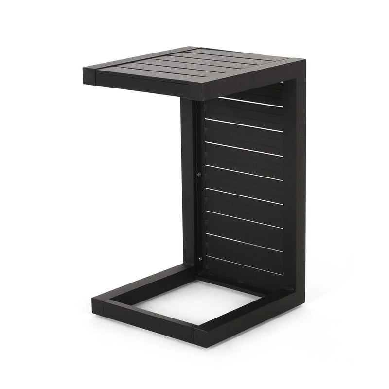 Aluminum Outdoor C - Shaped Side Table For Patio - R&R Furniture Gallery (Fountain Valley, CA)