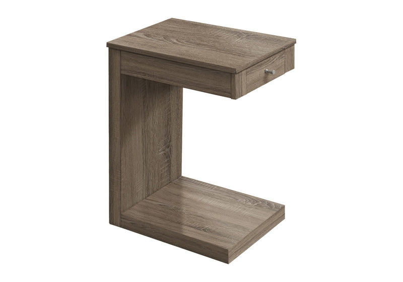 Accent Table, C - Shaped Contemporary & Modern - Taupe - R&R Furniture Gallery (Fountain Valley, CA)