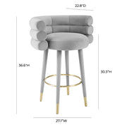 Betty - Velvet Barstool - R&R Furniture Gallery (Fountain Valley, CA)