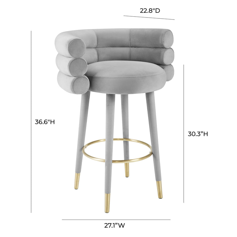 Betty - Velvet Barstool - R&R Furniture Gallery (Fountain Valley, CA)