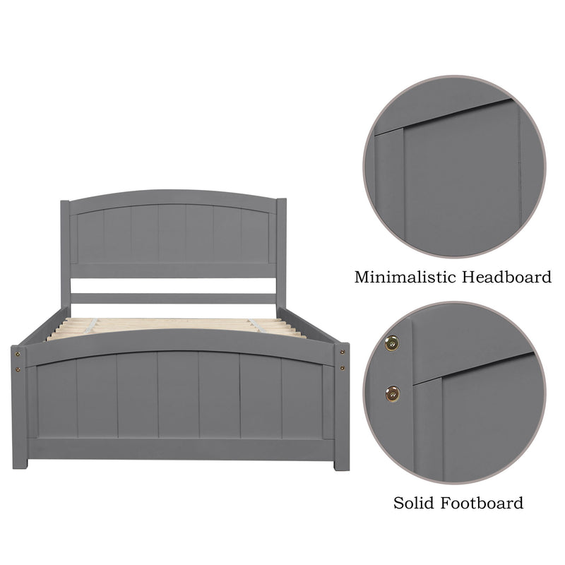 Platform Bed & Headboard, Footboard And Wood Slat Support - R&R Furniture Gallery (Fountain Valley, CA)