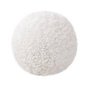 Ayla - Round Sphere Accent Ball Throw Pillow - Curly White - R&R Furniture Gallery (Fountain Valley, CA)