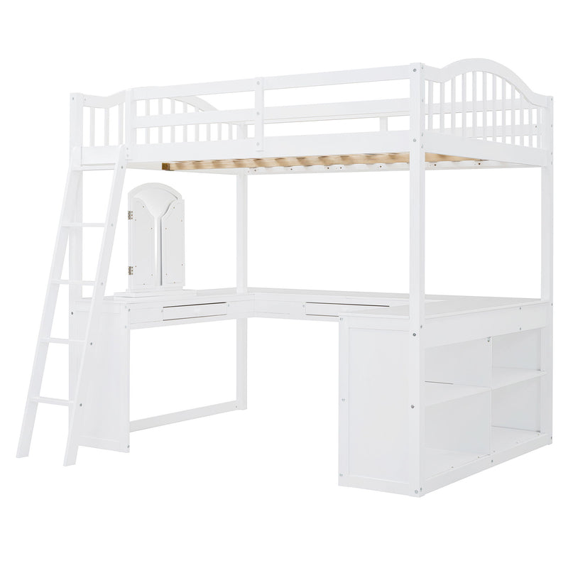 Loft Bed With Drawers, Cabinet, Shelves With Desk - R&R Furniture Gallery (Fountain Valley, CA)