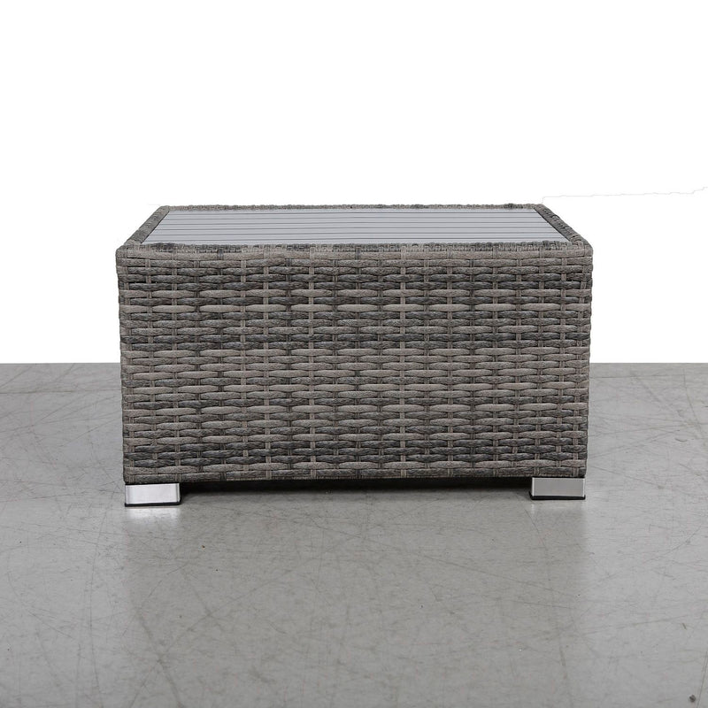 Chesterville - Slatted Side Table With Aluminum Top - Gray - R&R Furniture Gallery (Fountain Valley, CA)