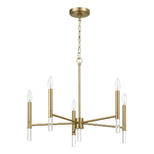 Courtyard - 5 Light Candle Chandelier - Clear / Gold - R&R Furniture Gallery (Fountain Valley, CA)