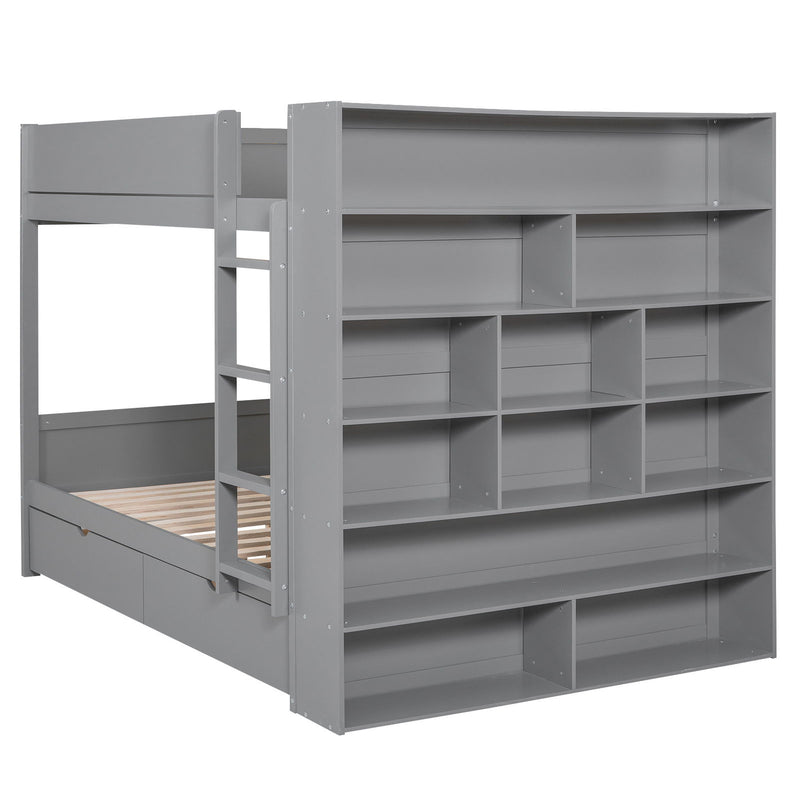 Bunk Bed With 2 Drawers And Multi Layer Cabinet - R&R Furniture Gallery (Fountain Valley, CA)