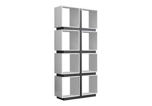 Bookshelf, Bookcase, Etagere, 5 Tier, For Office, Contemporary & Modern - White - R&R Furniture Gallery (Fountain Valley, CA)
