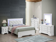 Bed With LED Light Accents Headboard - R&R Furniture Gallery (Fountain Valley, CA)