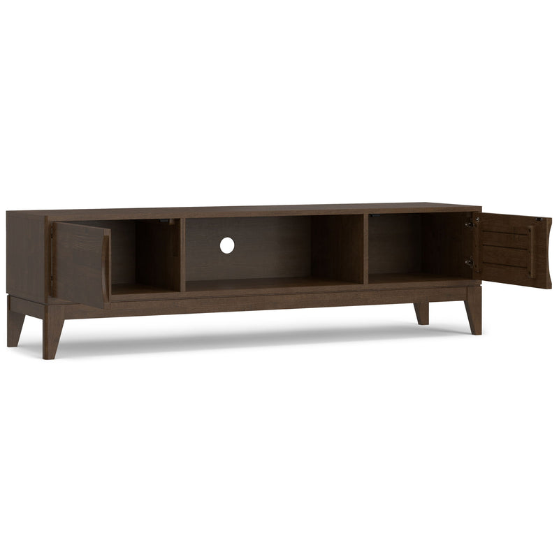 Harper - Low TV Media Stand - Walnut Brown - R&R Furniture Gallery (Fountain Valley, CA)