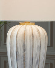 Lanwell - Poly Table Lamp - Antique Gray - R&R Furniture Gallery (Fountain Valley, CA)