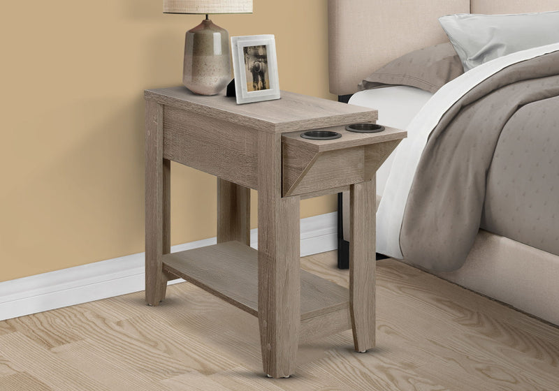 Accent Side Table, Storage, Lamp, Transitional Space-Saving Design - R&R Furniture Gallery (Fountain Valley, CA)